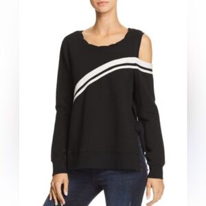 Pam & Gela Black Cut Out Side Tie Sweatshirt